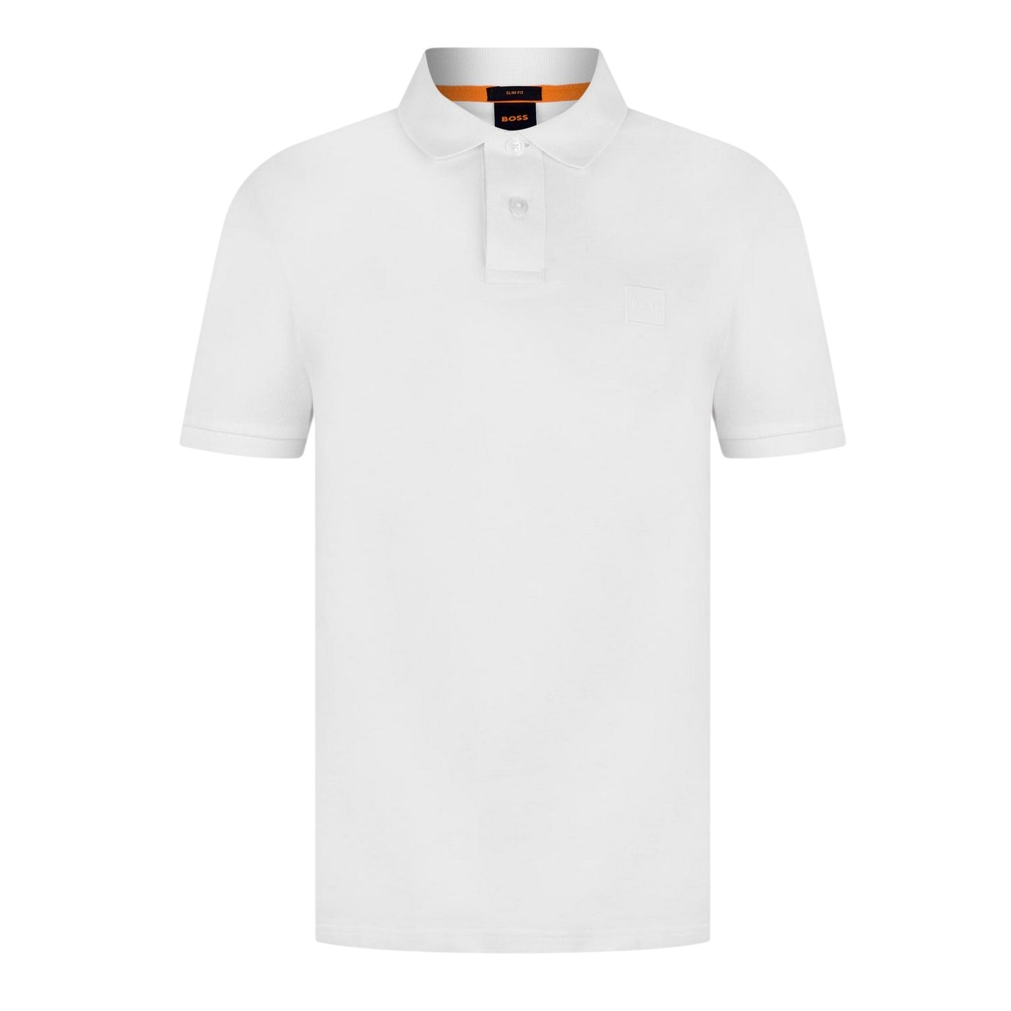 White - Front - Boss Mens Passenger Box Logo Polo Shirt