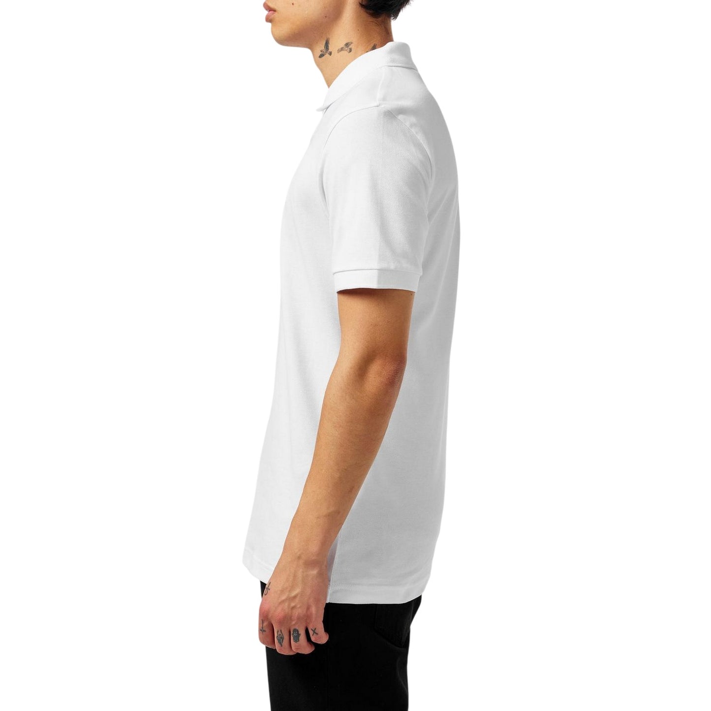 White - Side - Boss Mens Passenger Box Logo Polo Shirt