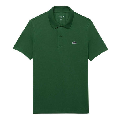 Dark Green - Front - Lacoste Mens Chest Logo Regular Polo Shirt