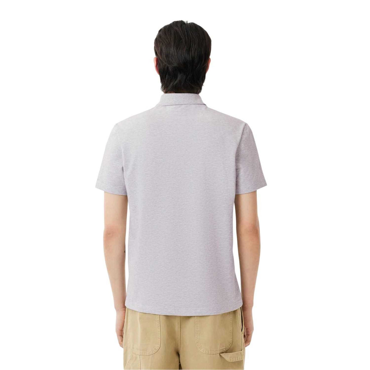 Light - Back - Lacoste Mens Chest Logo Regular Polo Shirt