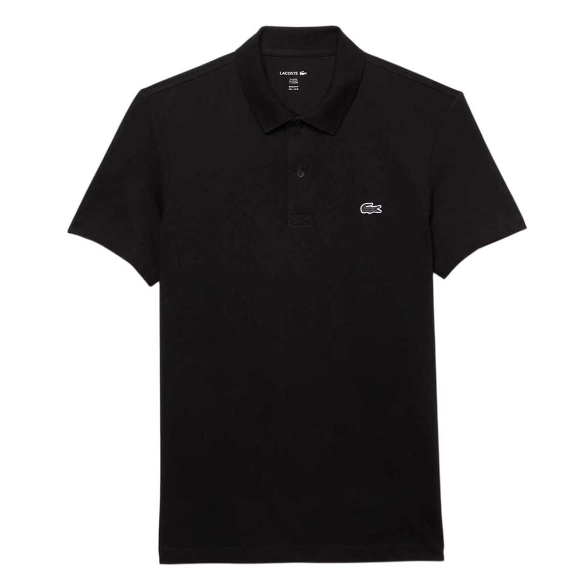 Black - Front - Lacoste Mens Chest Logo Regular Polo Shirt