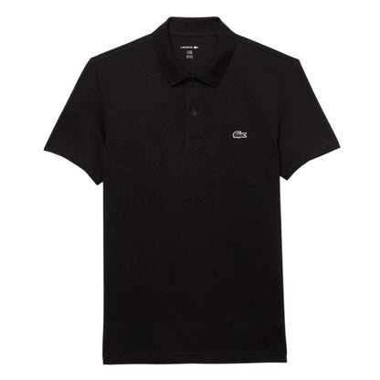 Black - Front - Lacoste Mens Chest Logo Regular Polo Shirt