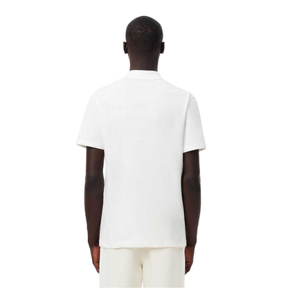 White - Back - Lacoste Mens Chest Logo Regular Polo Shirt