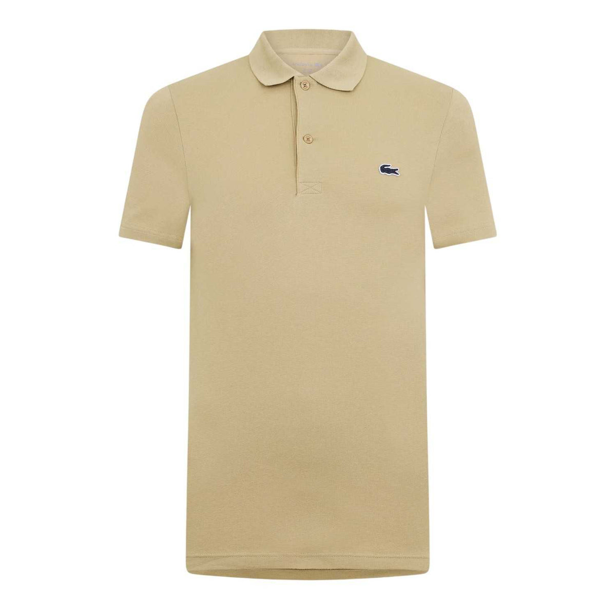 Beige - Front - Lacoste Mens Chest Logo Regular Polo Shirt