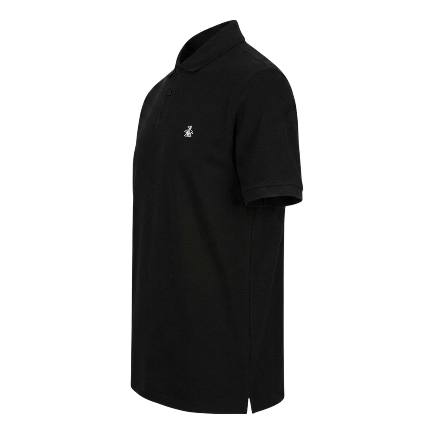 Black - Side - Original Penguin Mens Embroidered Logo Polo Shirt