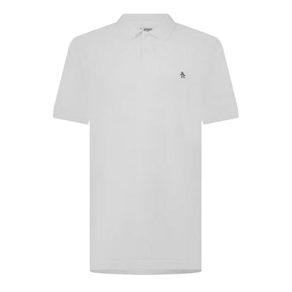 White - Front - Original Penguin Mens Embroidered Logo Polo Shirt
