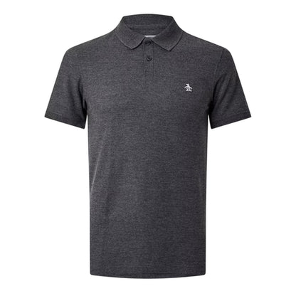 Charcoal - Front - Original Penguin Mens Embroidered Logo Polo Shirt