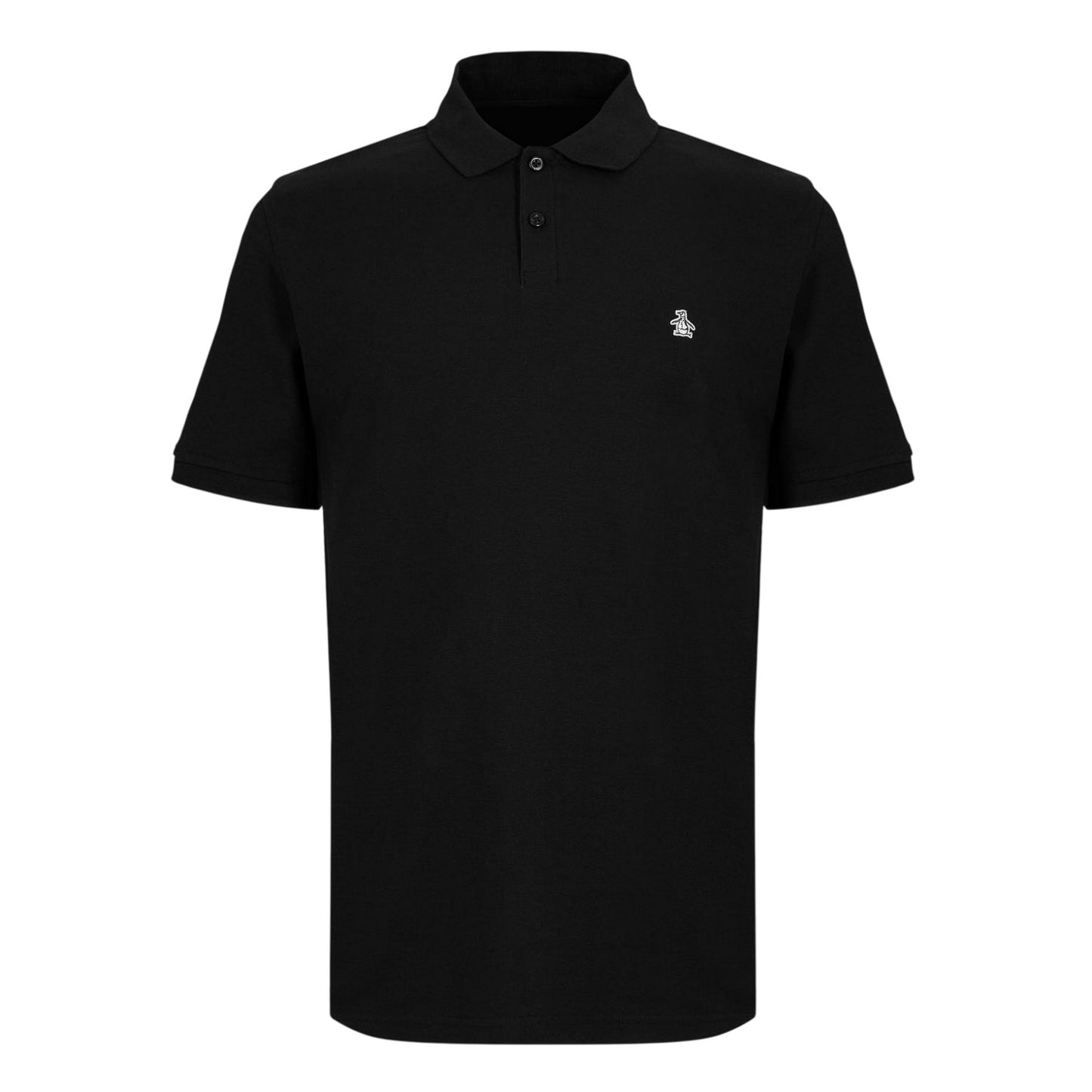 Black - Front - Original Penguin Mens Embroidered Logo Polo Shirt