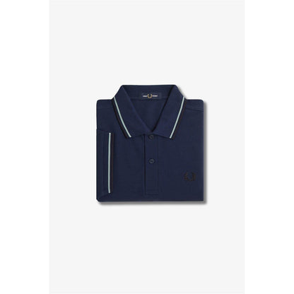 Dark Blue - Lifestyle - Fred Perry Mens Twin Tip Polo Shirt
