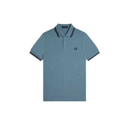 Blue - Front - Fred Perry Mens Twin Tip Polo Shirt