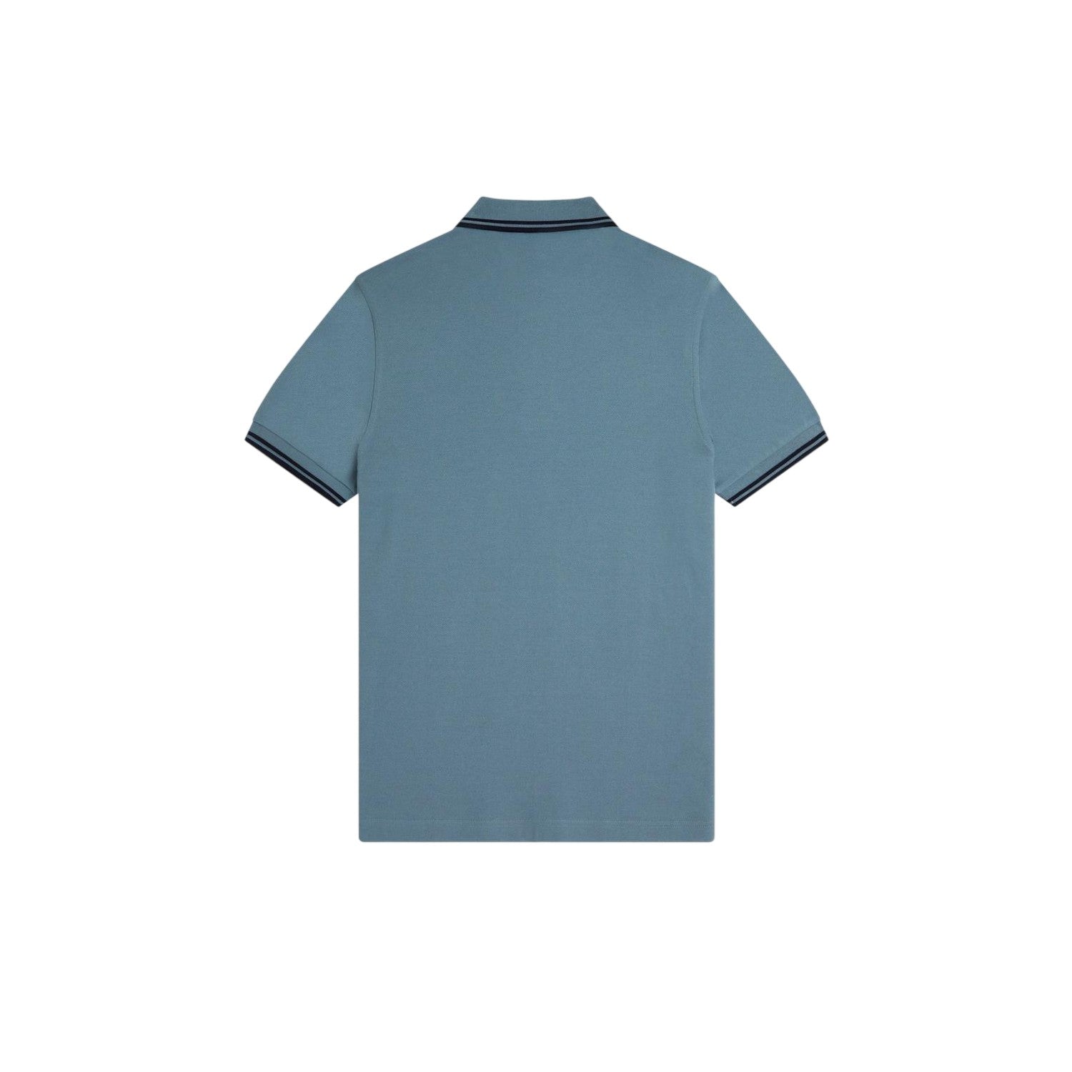 Blue - Back - Fred Perry Mens Twin Tip Polo Shirt
