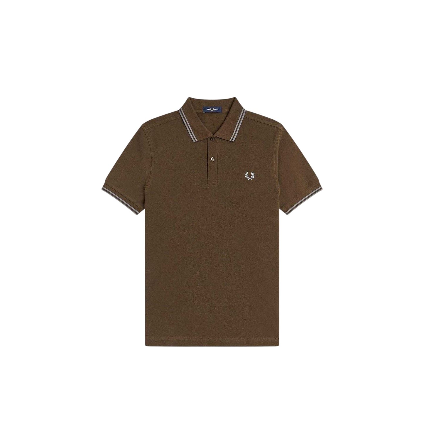 Brown - Front - Fred Perry Mens Twin Tip Polo Shirt