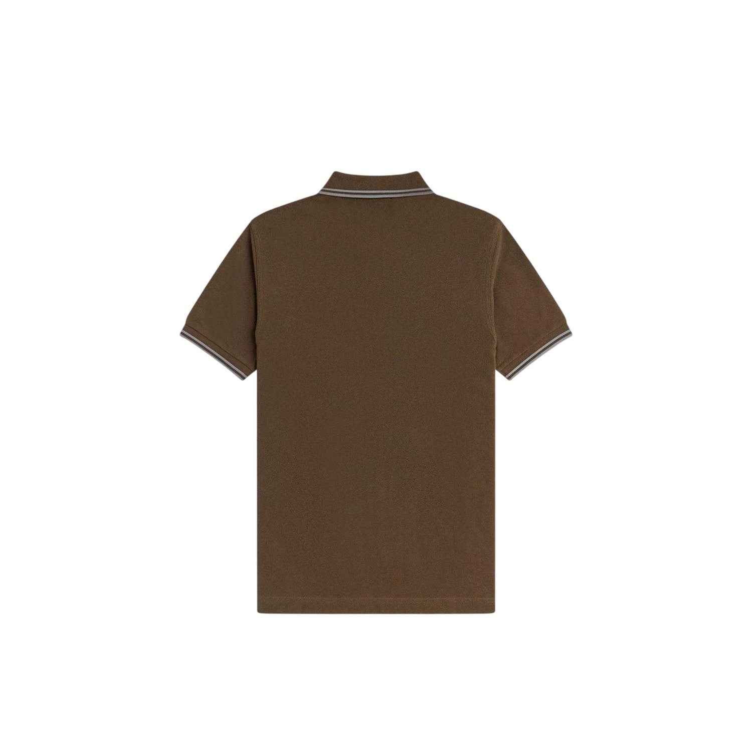 Brown - Back - Fred Perry Mens Twin Tip Polo Shirt