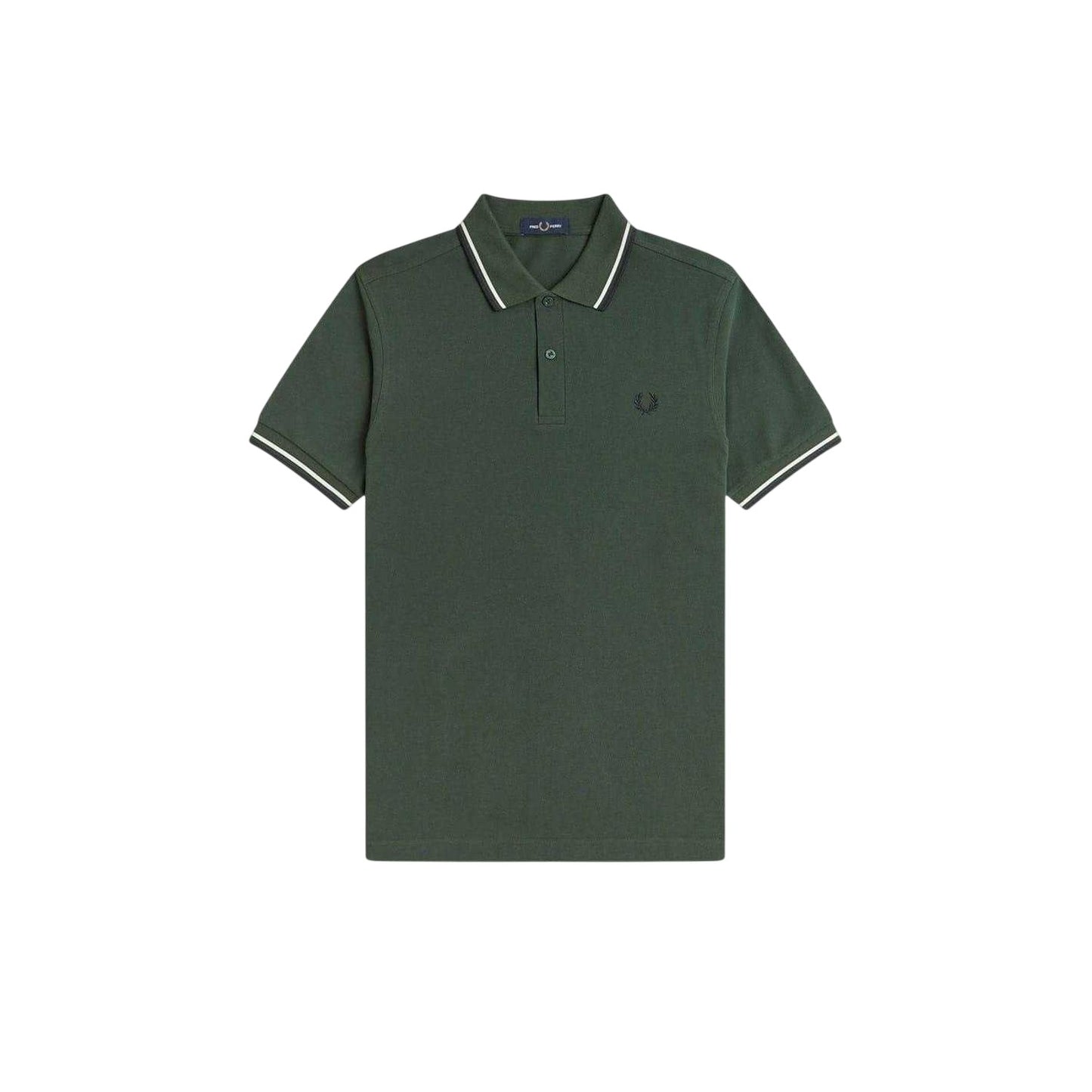 Court Green - Front - Fred Perry Mens Twin Tip Polo Shirt