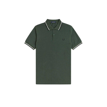 Court Green - Front - Fred Perry Mens Twin Tip Polo Shirt