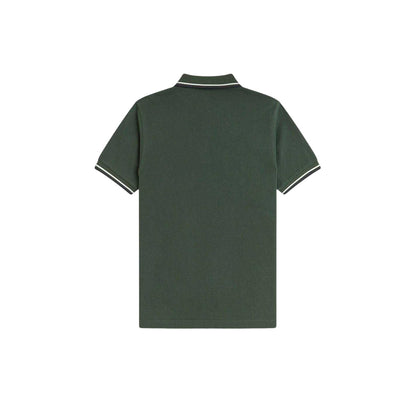 Court Green - Back - Fred Perry Mens Twin Tip Polo Shirt