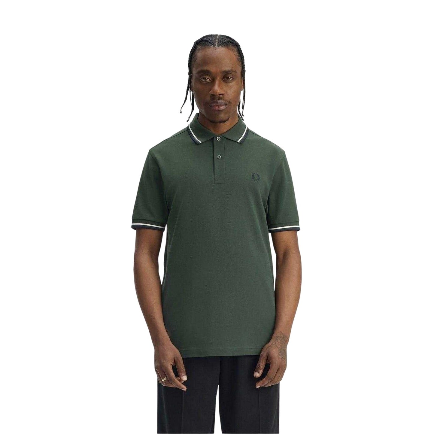 Court Green - Lifestyle - Fred Perry Mens Twin Tip Polo Shirt