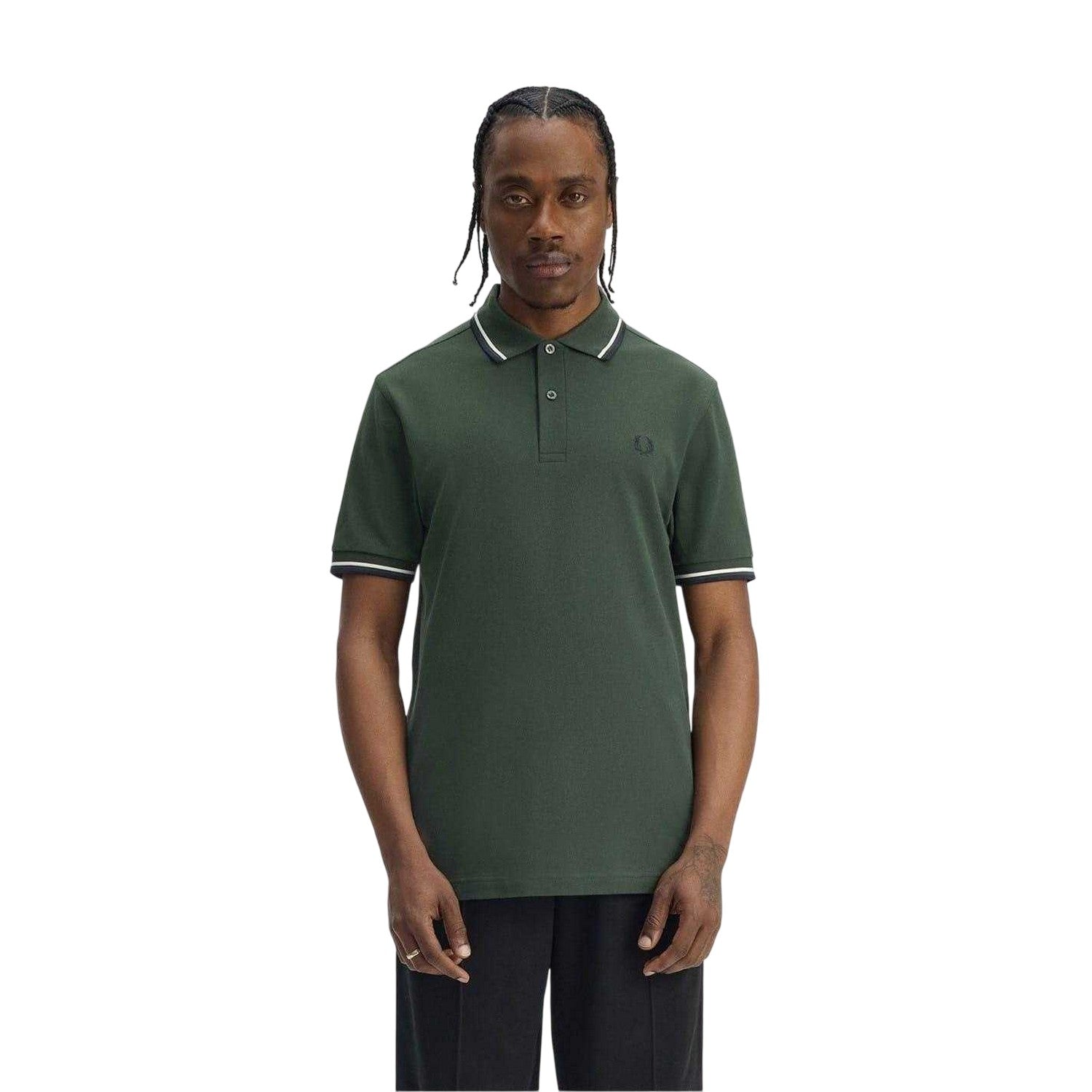Court Green - Lifestyle - Fred Perry Mens Twin Tip Polo Shirt