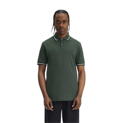 Court Green - Lifestyle - Fred Perry Mens Twin Tip Polo Shirt