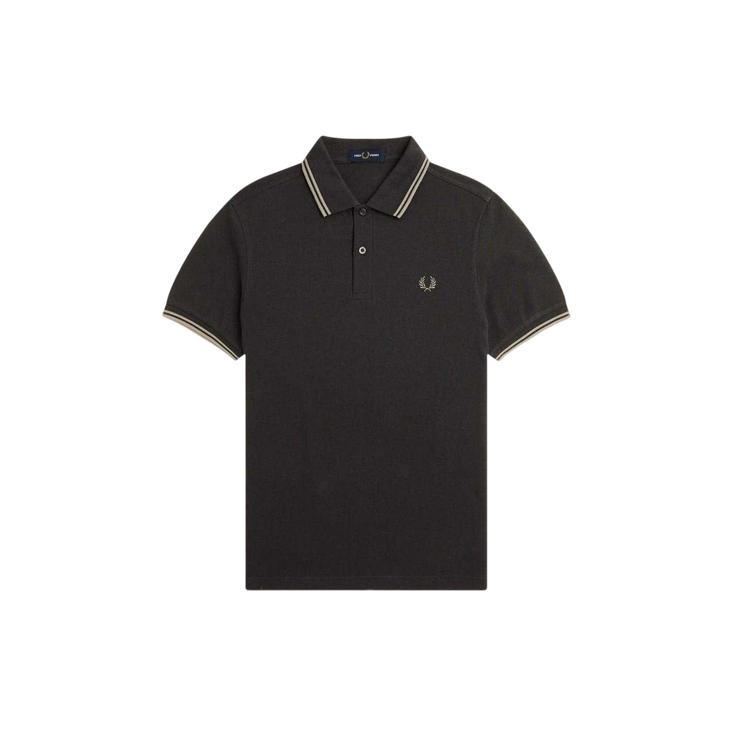 Grey - Front - Fred Perry Mens Twin Tip Polo Shirt