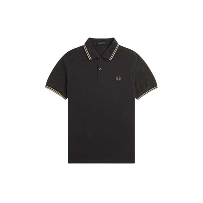 Grey - Front - Fred Perry Mens Twin Tip Polo Shirt
