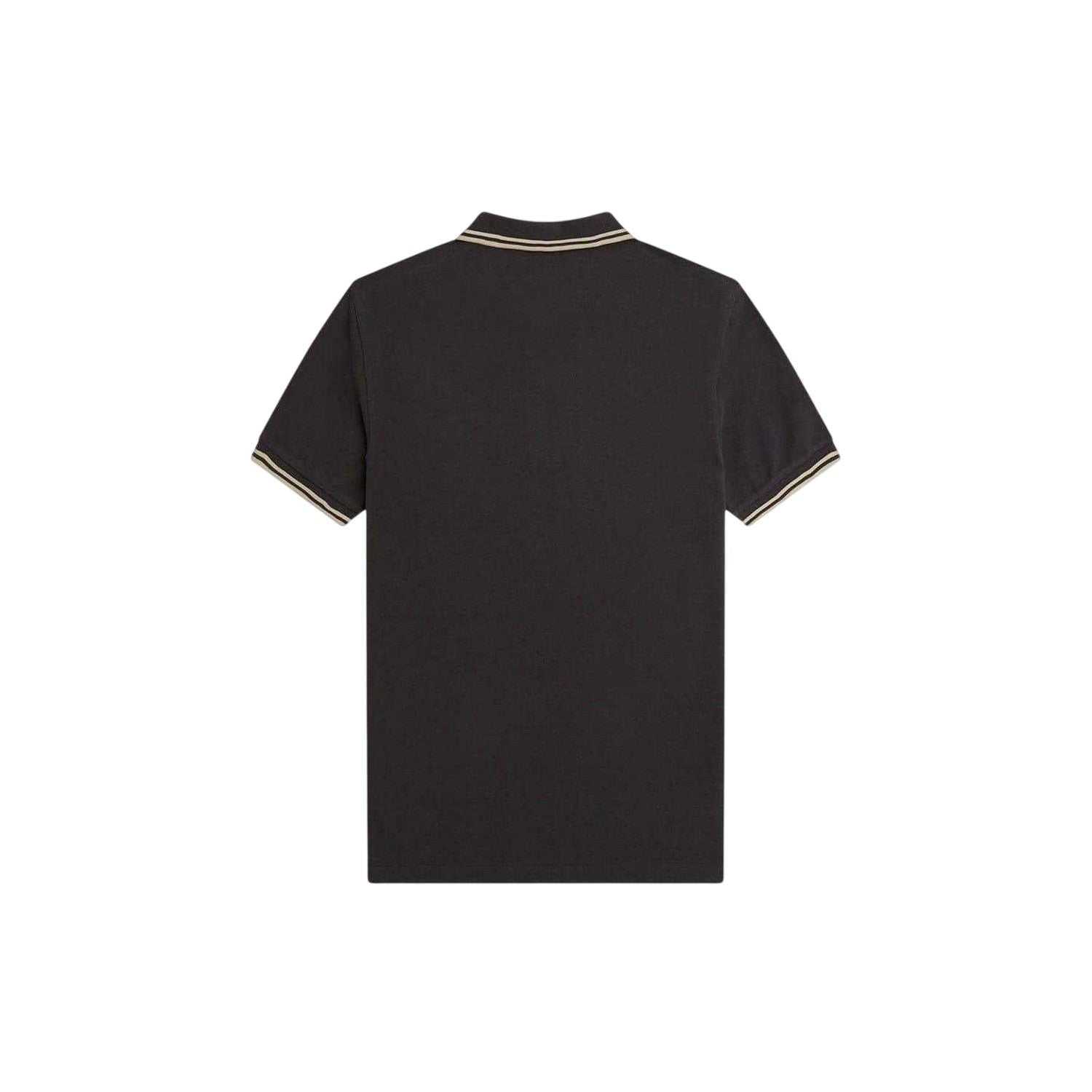 Grey - Back - Fred Perry Mens Twin Tip Polo Shirt