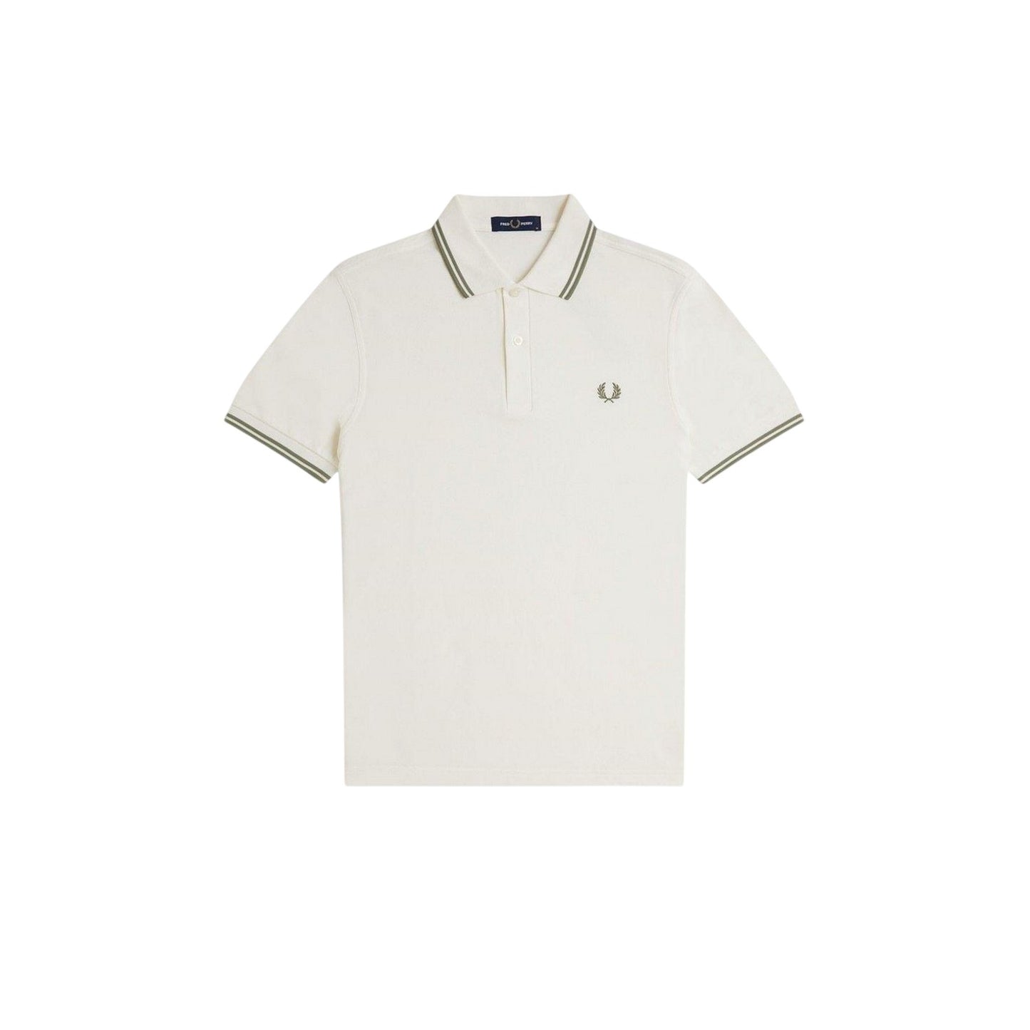 Light Ecru - Front - Fred Perry Mens Twin Tip Polo Shirt