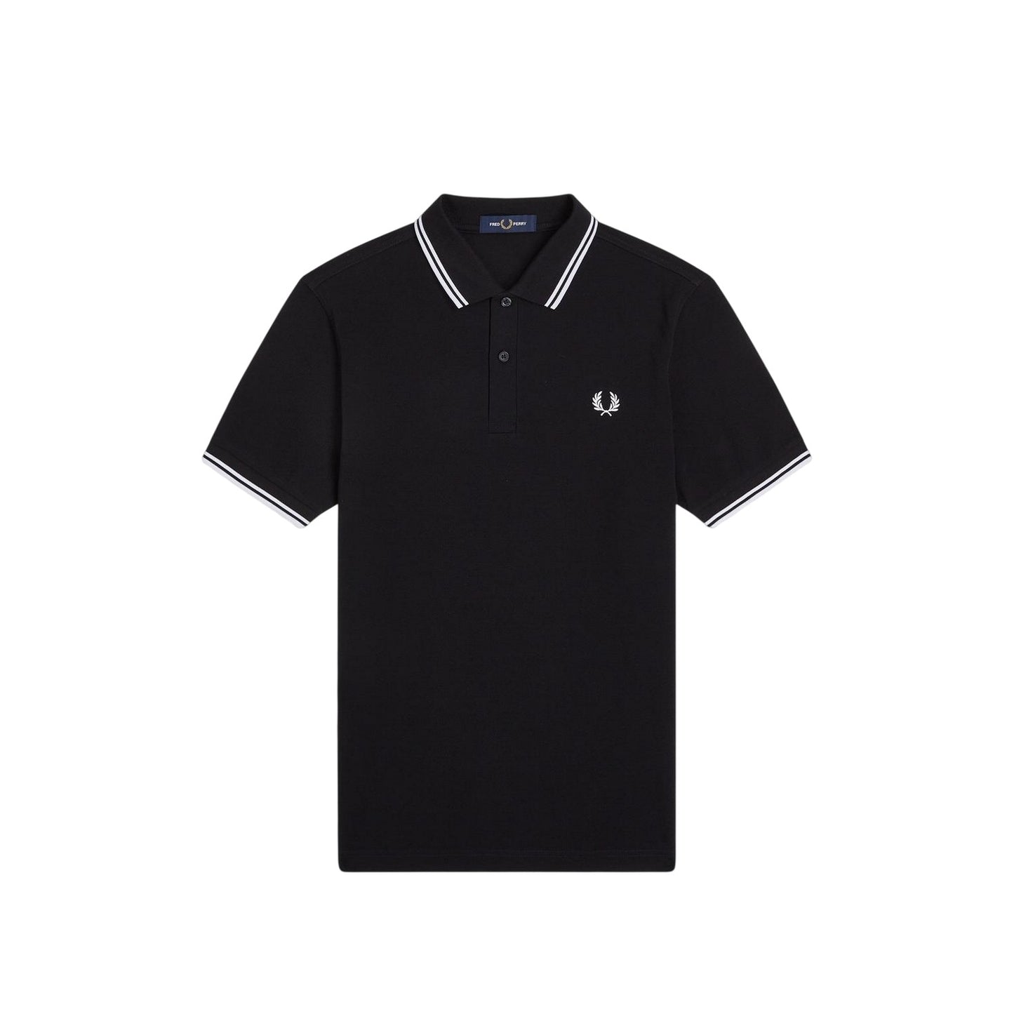 Black - Front - Fred Perry Mens Twin Tip Polo Shirt