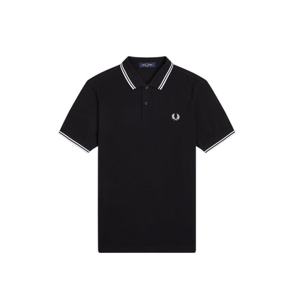 Black - Front - Fred Perry Mens Twin Tip Polo Shirt