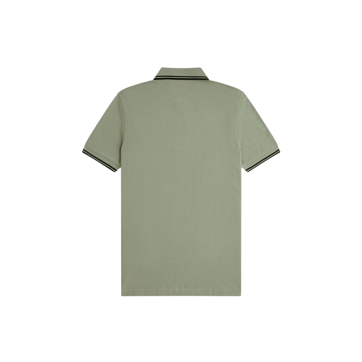 Olive Green-Mint Green - Back - Fred Perry Mens Twin Tip Polo Shirt