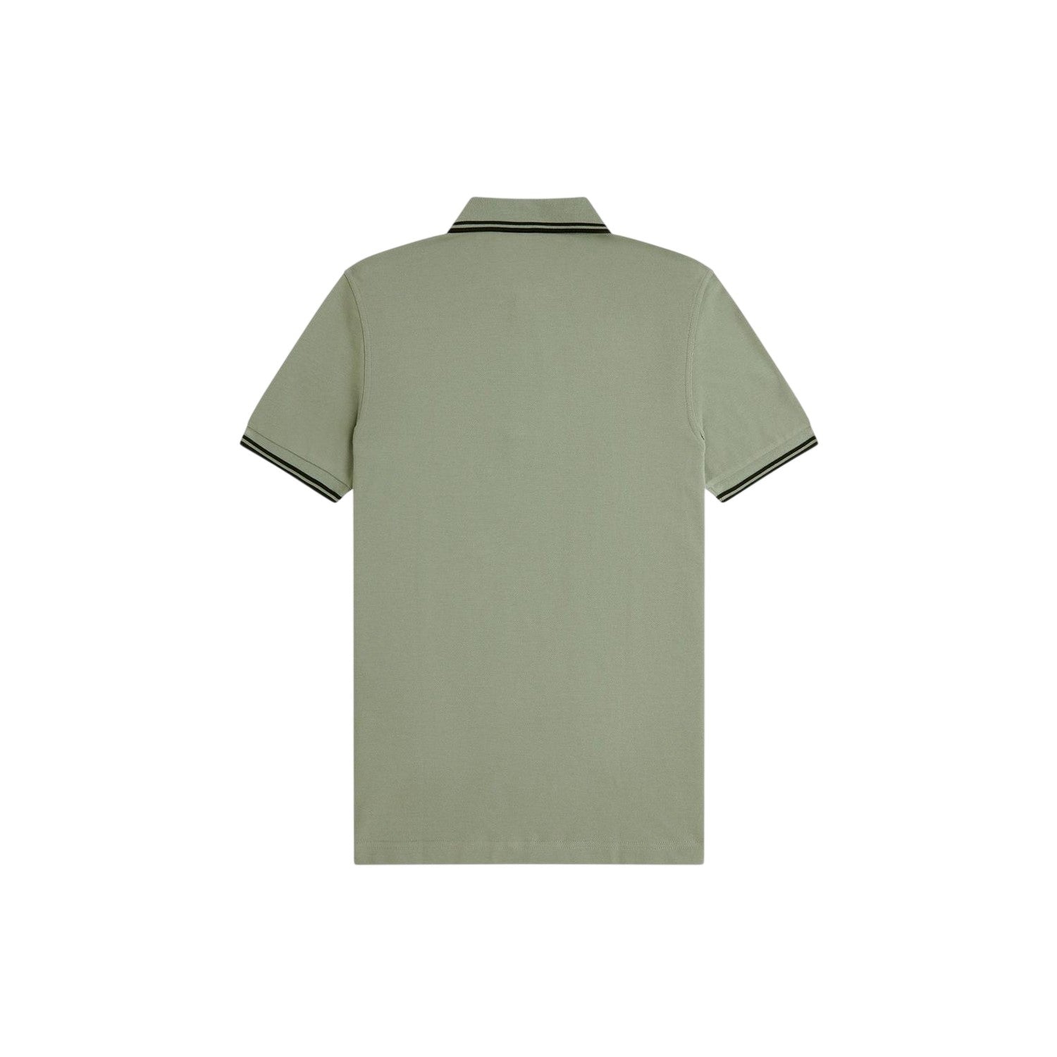 Olive Green-Mint Green - Back - Fred Perry Mens Twin Tip Polo Shirt
