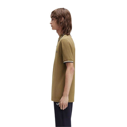 Shaded Blue - Side - Fred Perry Mens Twin Tip Polo Shirt