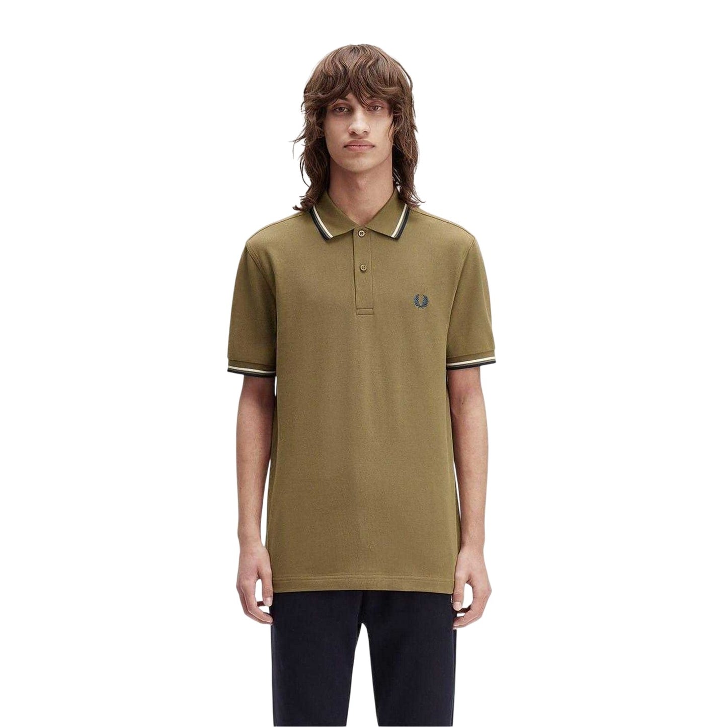 Shaded Blue - Lifestyle - Fred Perry Mens Twin Tip Polo Shirt