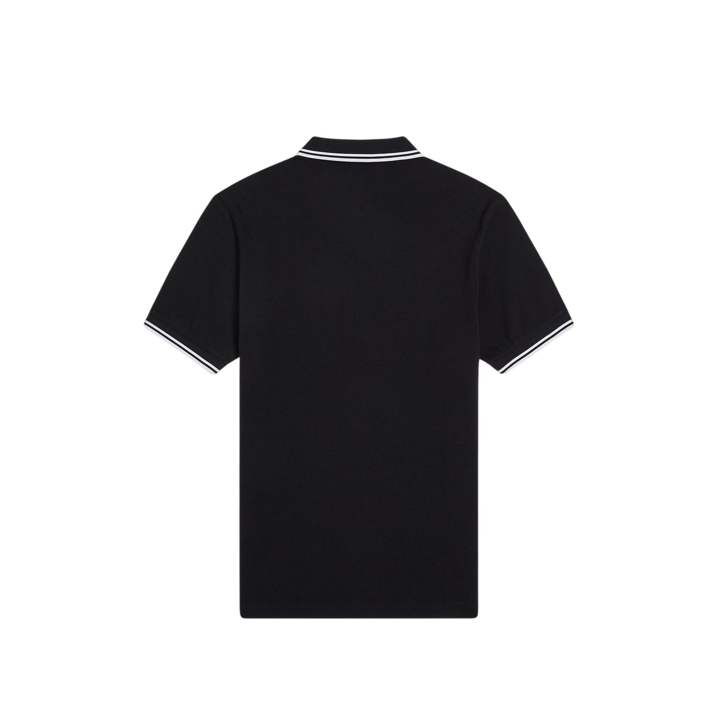Black - Back - Fred Perry Mens Twin Tip Polo Shirt