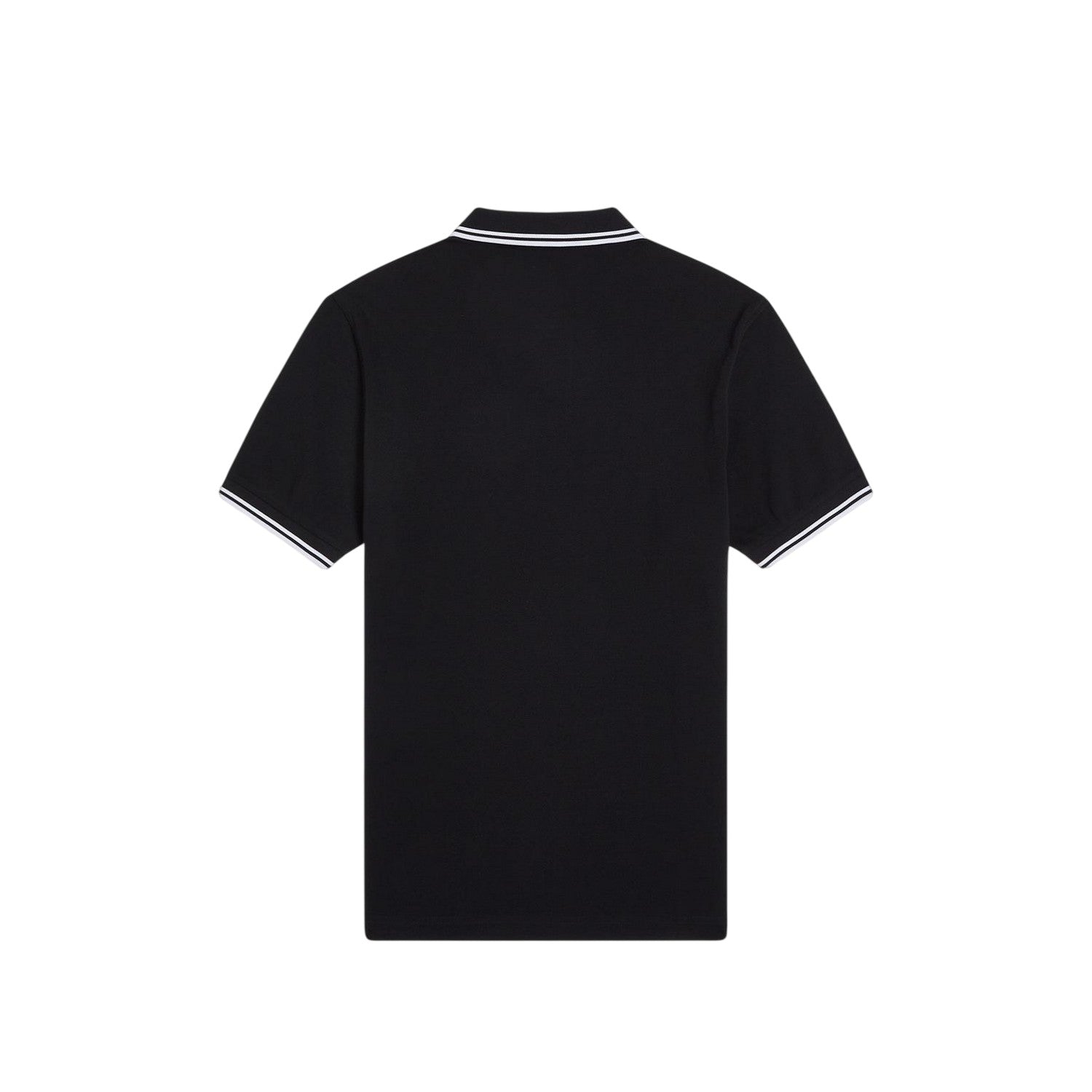 Black - Back - Fred Perry Mens Twin Tip Polo Shirt