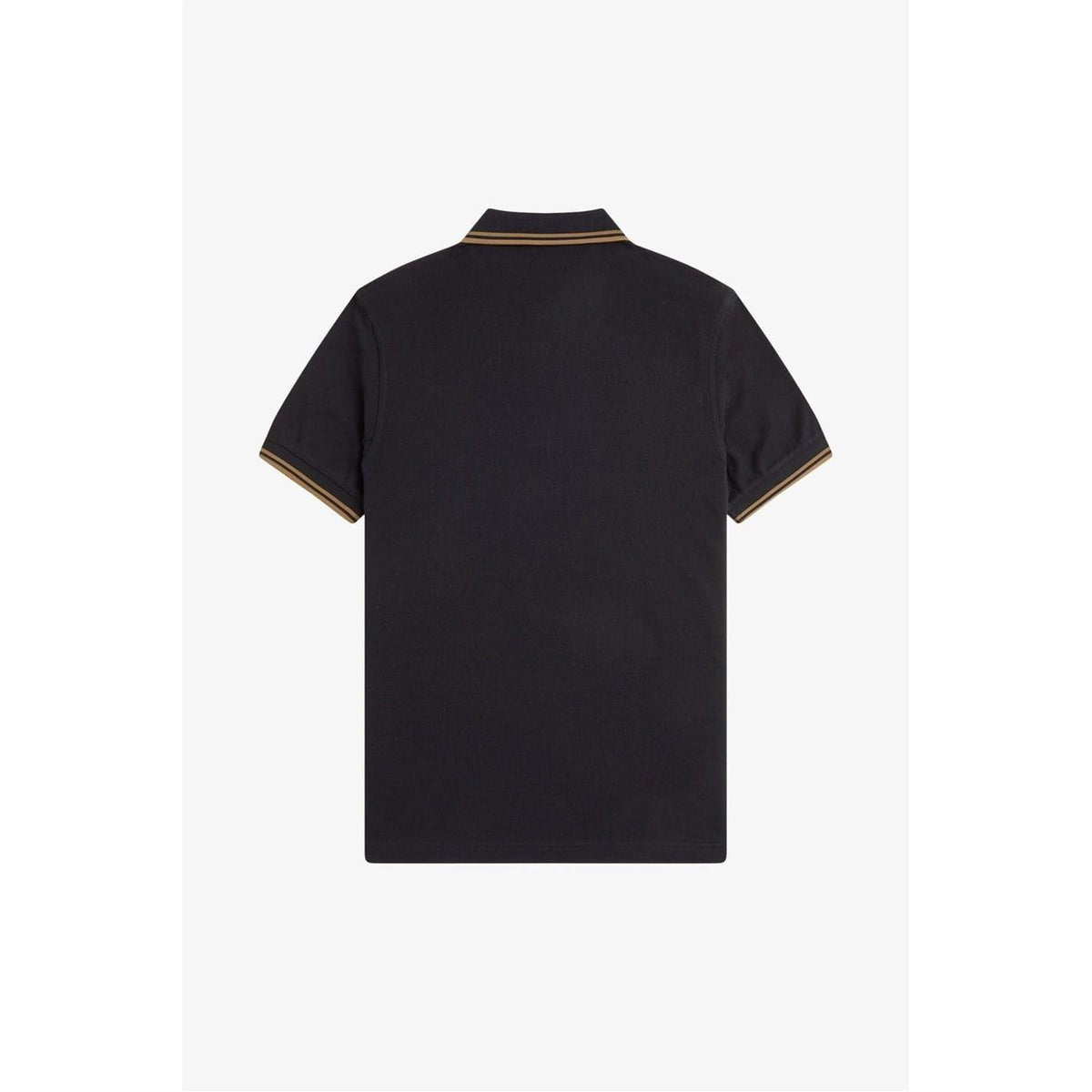 Black-Light Brown - Back - Fred Perry Mens Twin Tip Polo Shirt