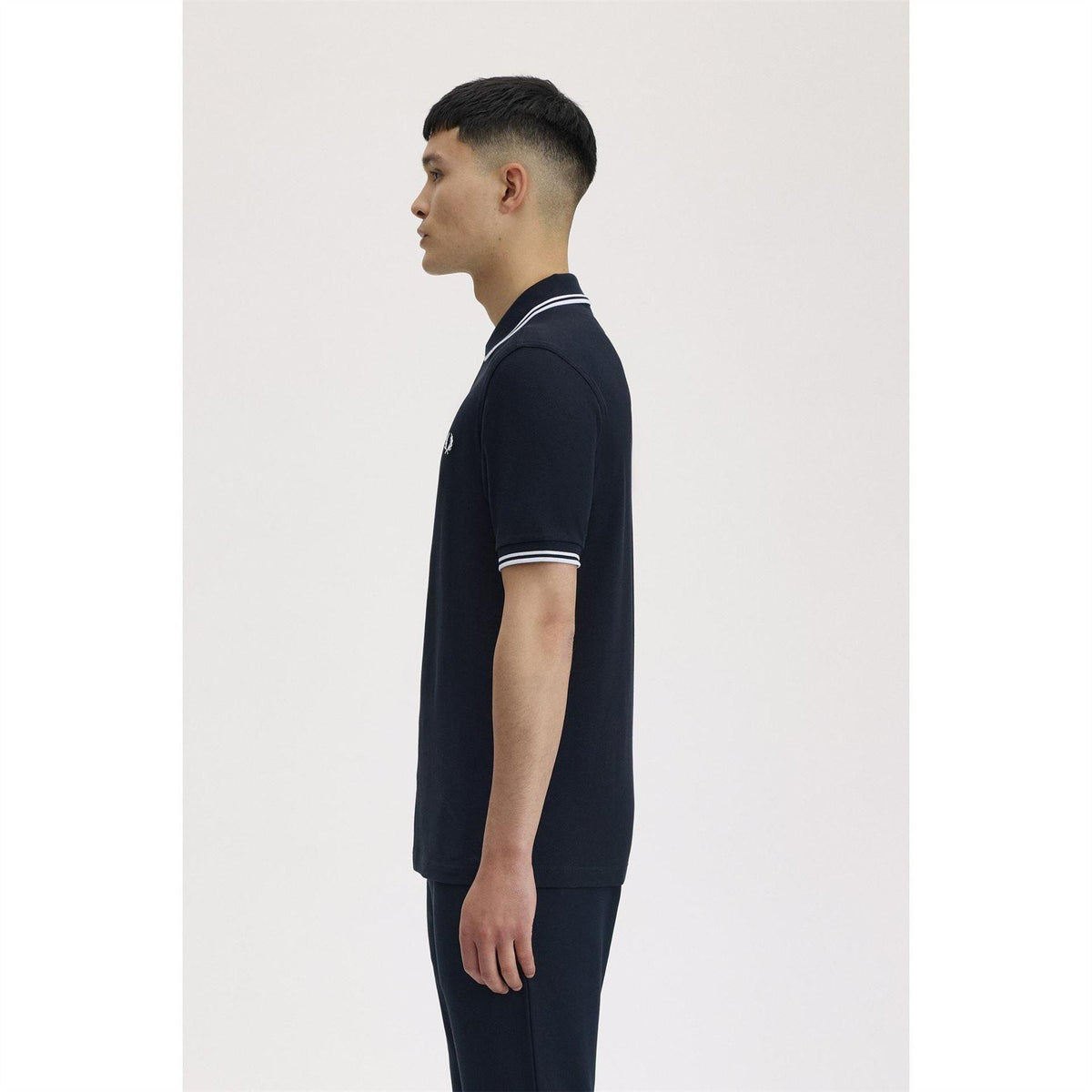 Navy - Lifestyle - Fred Perry Mens Twin Tip Polo Shirt