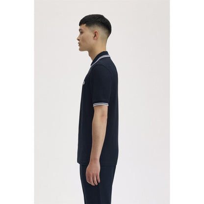 Navy - Lifestyle - Fred Perry Mens Twin Tip Polo Shirt