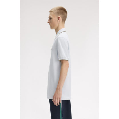 Dusky Blue - Lifestyle - Fred Perry Mens Twin Tip Polo Shirt