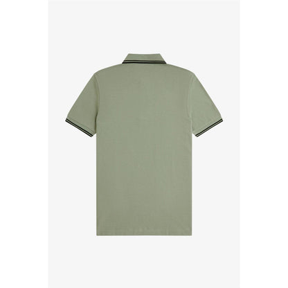 Seagrass - Back - Fred Perry Mens Twin Tip Polo Shirt
