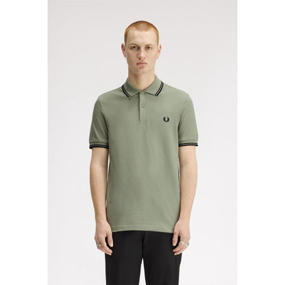Seagrass - Side - Fred Perry Mens Twin Tip Polo Shirt