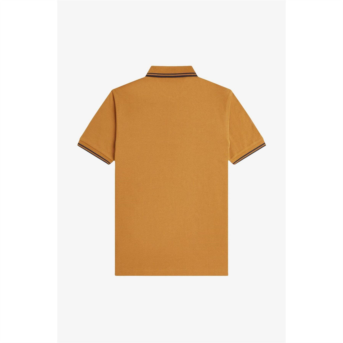Dark Caramel - Back - Fred Perry Mens Twin Tip Polo Shirt