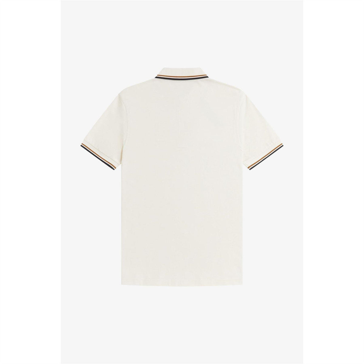Ecru - Back - Fred Perry Mens Twin Tip Polo Shirt