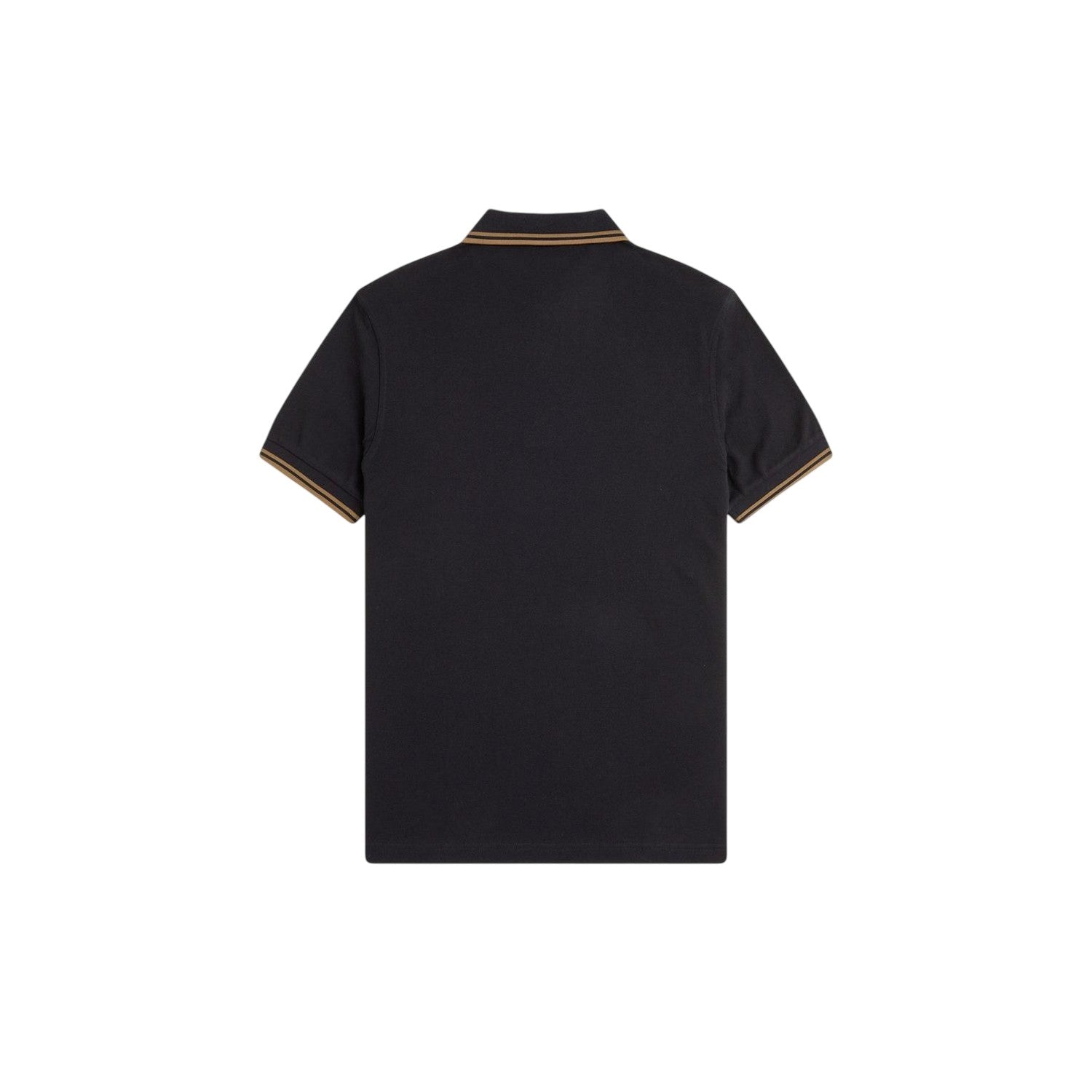Black-Shaded Blue - Back - Fred Perry Mens Twin Tip Polo Shirt