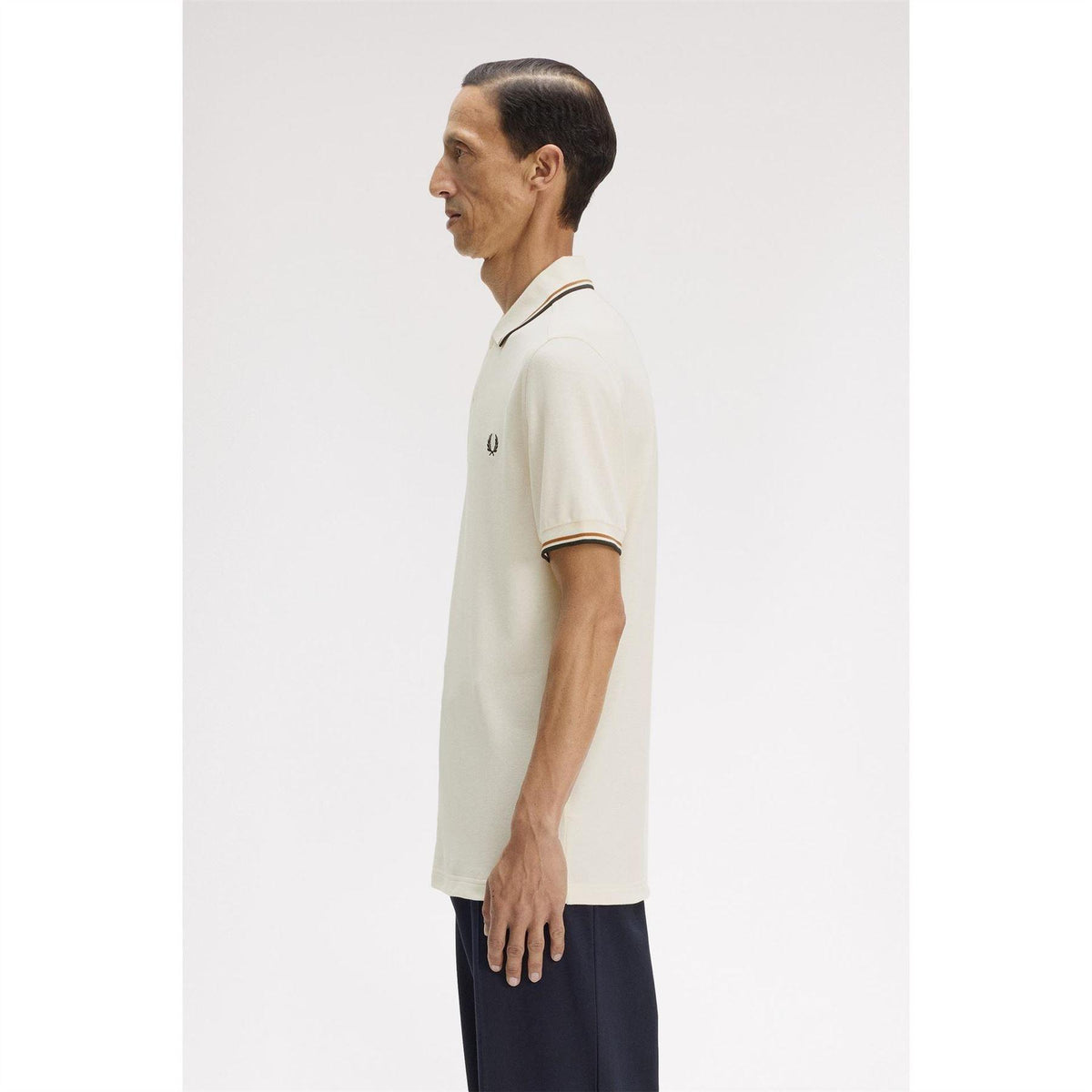 Ecru - Lifestyle - Fred Perry Mens Twin Tip Polo Shirt
