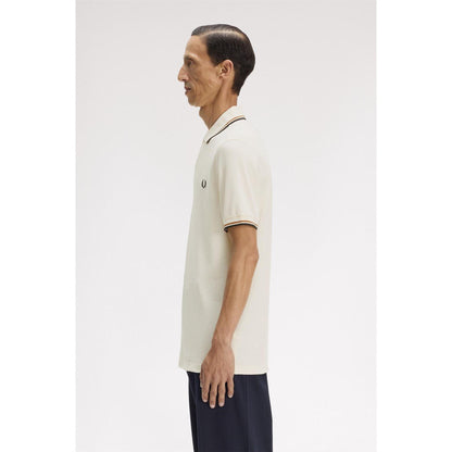Ecru - Lifestyle - Fred Perry Mens Twin Tip Polo Shirt