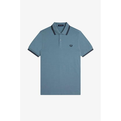 Blueberry - Front - Fred Perry Mens Twin Tip Polo Shirt