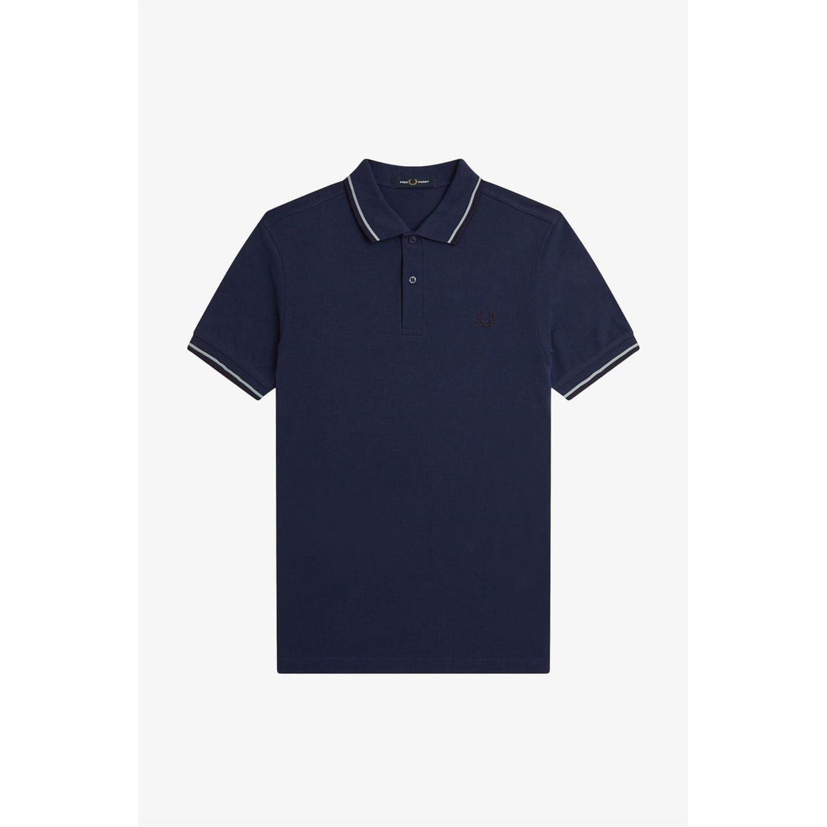 Dark Blue - Front - Fred Perry Mens Twin Tip Polo Shirt