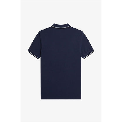 Dark Blue - Back - Fred Perry Mens Twin Tip Polo Shirt