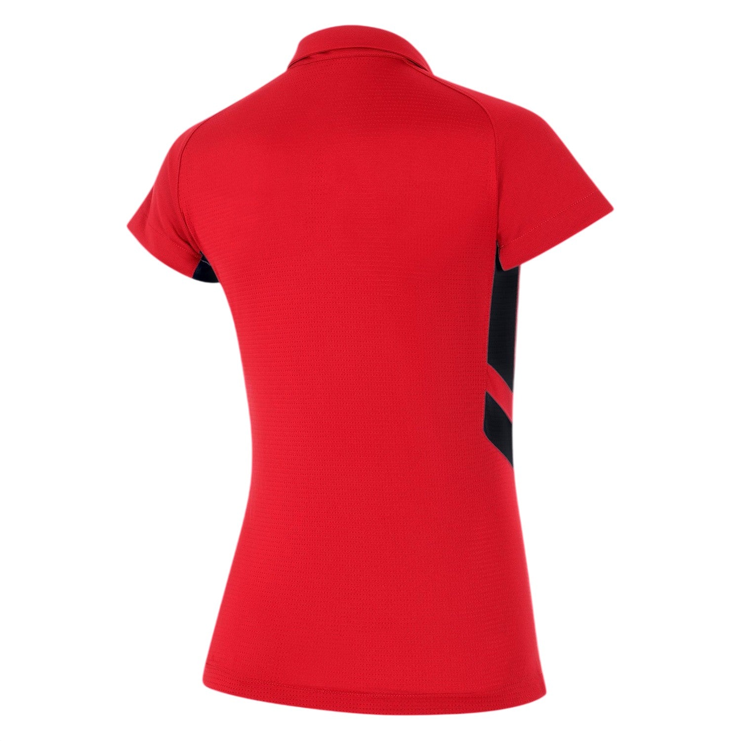 Uni Red-Black - Back - Nike Womens-Ladies Contrast Panel Raglan Polo Shirt
